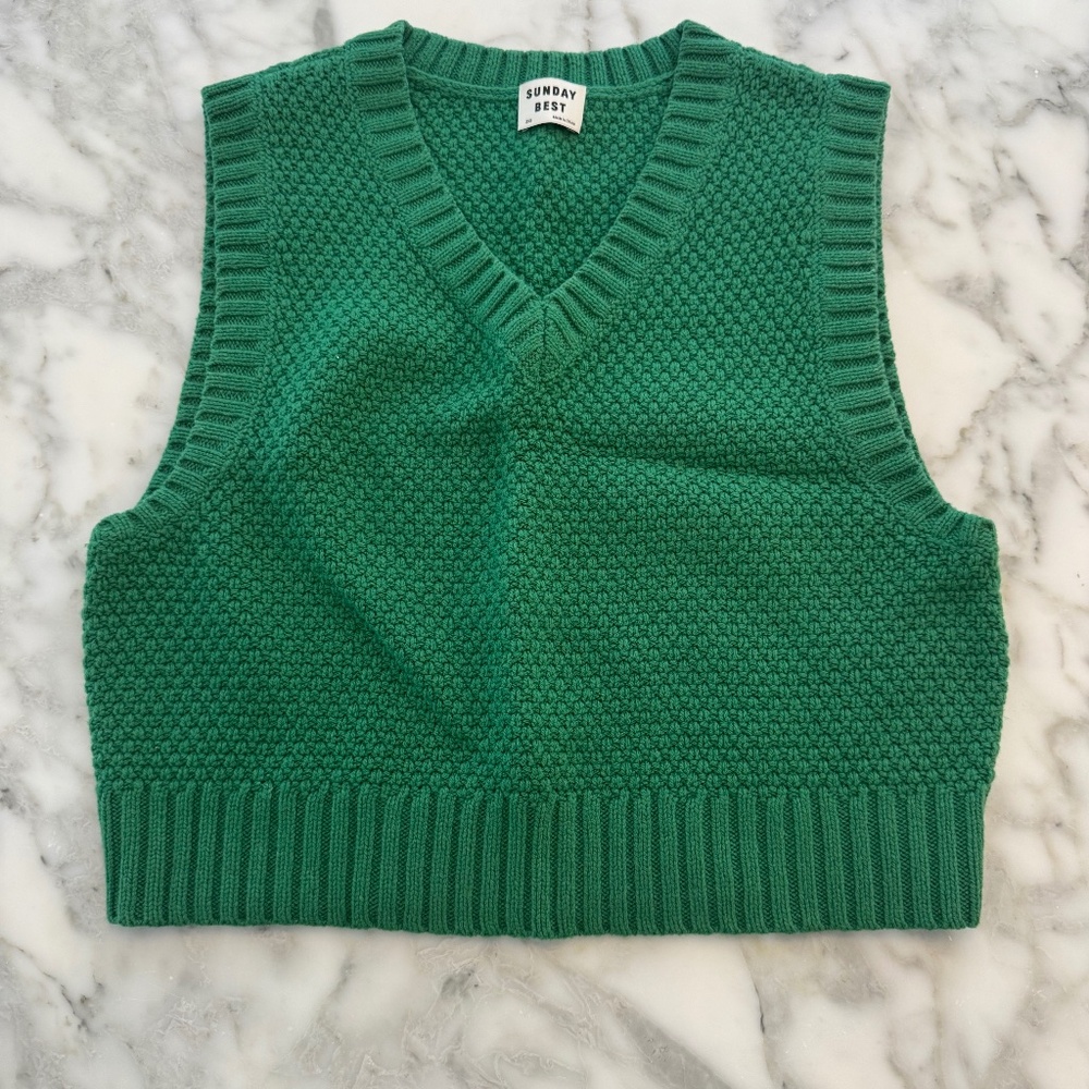 Green Sunday Best Sweater Vest